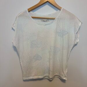 Prana | Short Sleeve Oversized Tee | White | Size X-Small